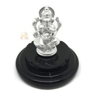 999 Pure Silver Ganesh idol / Statue / Murti Suitable for Car Deck