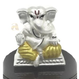 999 Pure Silver Ganesha / Ganpati idol / Statue / Murti Suitable for Car Deck