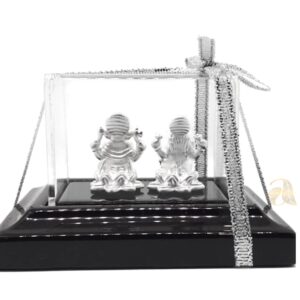 999 Pure Silver Ganesh & Lakshmi / Laxmi idol / Statue