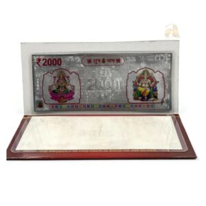 999 Pure Silver Three Gram RS2000 Lakshmi Ganesh Note