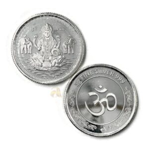 999 Pure Silver Lakshmi Five Grams Coin