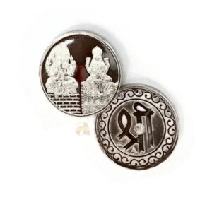 999 Pure Silver Ganesha Lakshmi / Laxmi Ten Gram Coin