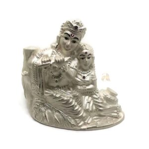 999 Pure Silver Handmade Radha Krishna idol / Statue / Murti