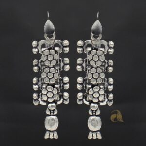 Unique design pure silver earrings