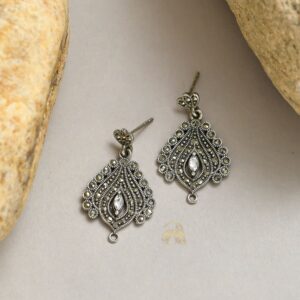 Marcasite Silver Earrings For Girls