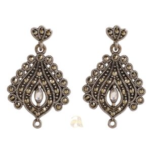 Marcasite Silver Earrings For Girls